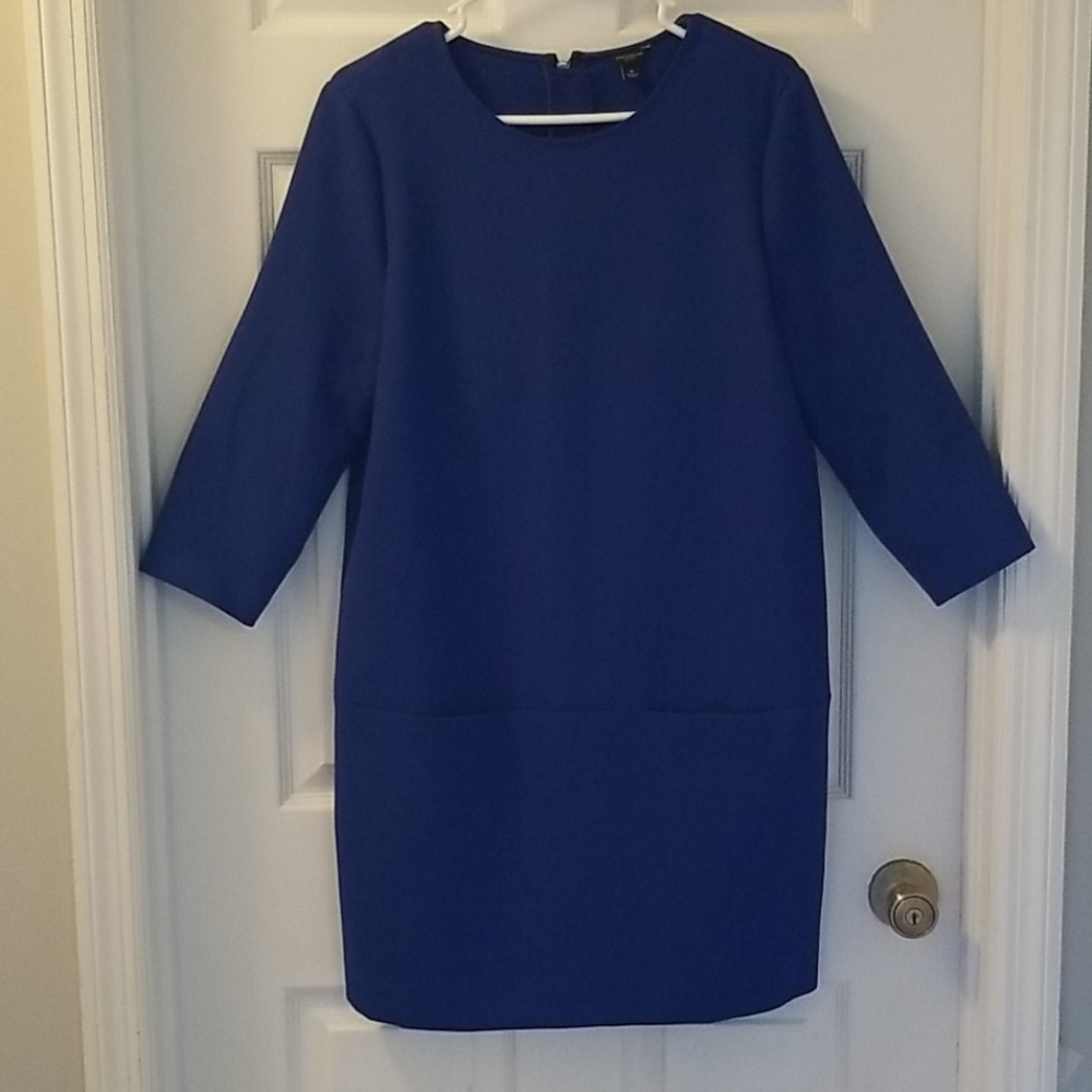Ann Taylor Blue Shift Dress w/Pockets